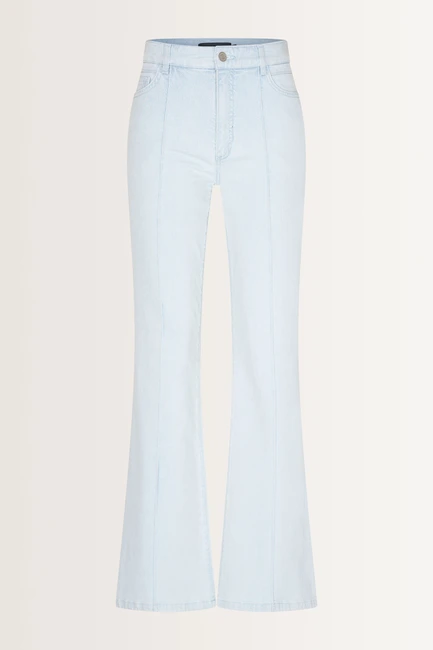 Bleached flared jeans mid-rise taille