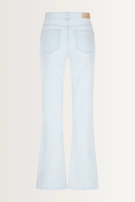 Bleached flared jeans mid-rise taille