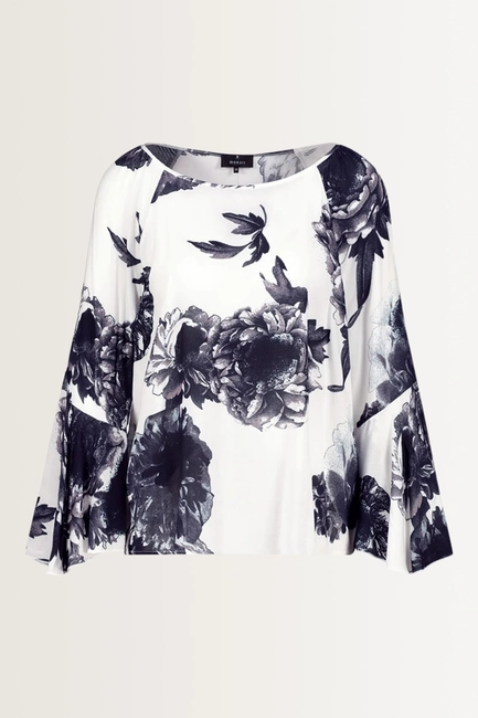 Blouse met bloemendessin Monari