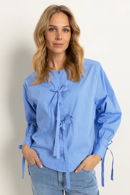 Blouse met strikdetails