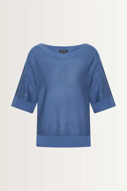 Boothals trui glitteraccent