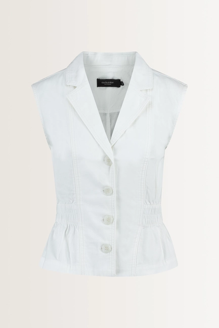 Denim gilet elastische taille