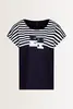 Gestreept T-shirt logodetail Monari