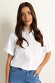 Katoenen blouse korte mouwen