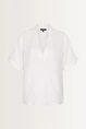 Katoenen blouse met V-hals